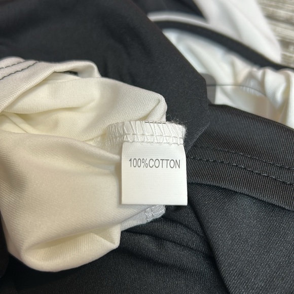 Elegant Black and White Long Sleeve Dress - Picture 6 of 10